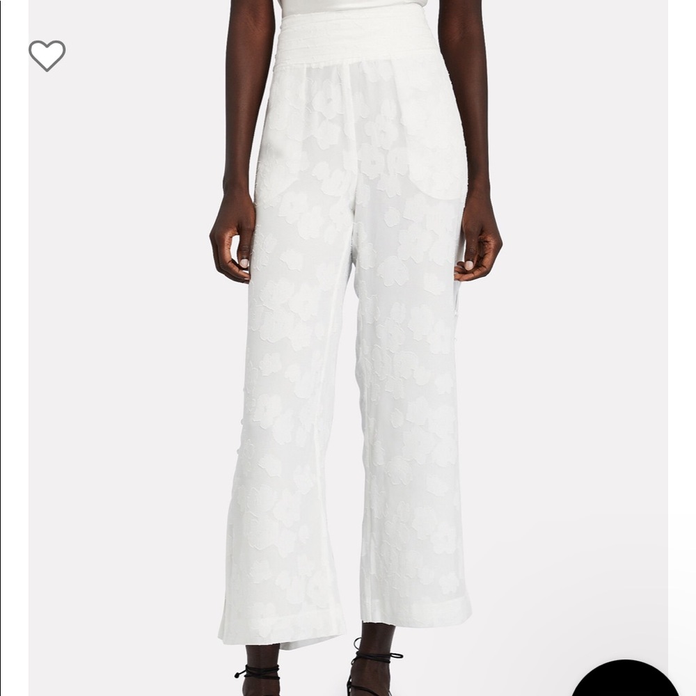 Jonathan Simkhai floral wide leg trousers